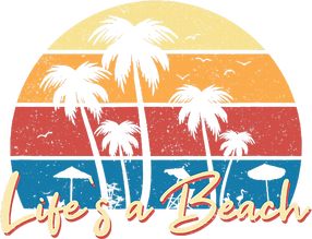 LifeS A Beach Funny Retro Palm Tree Vacation Summer Gifts T-Shirt
