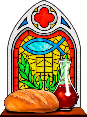 Bread And Wine Christian Stained Glass Catholic T-Shirt