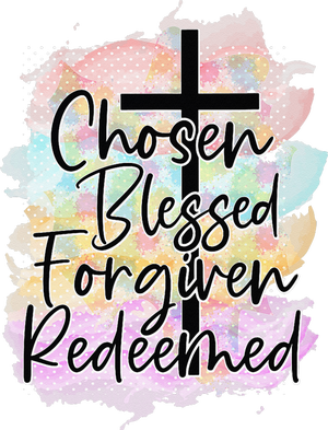 Chosen Blessed Forgiven Redeemed Christian Cross Jesus Cute T-Shirt