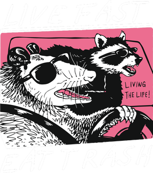 Live Fast Eat Trash Animal Funny Raccoon T-Shirt