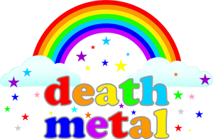 Rainbow Death Metal Logo T-Shirt