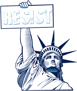 Statue of Liberty Resist Protest Fight T-Shirt