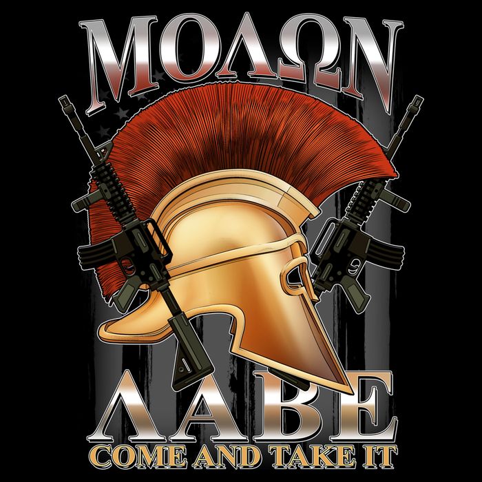 ΜΟΛΩΝ ΛΑΒΕ Come And Take It Apron