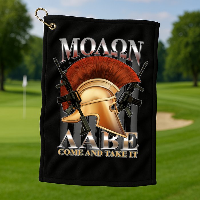 ΜΟΛΩΝ ΛΑΒΕ Come And Take It Golf Towel