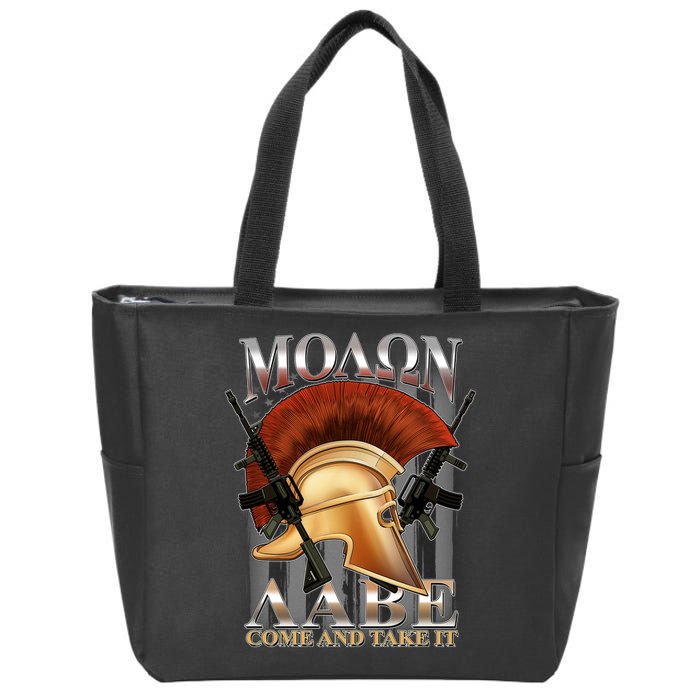 ΜΟΛΩΝ ΛΑΒΕ Come And Take It Zip Tote Bag