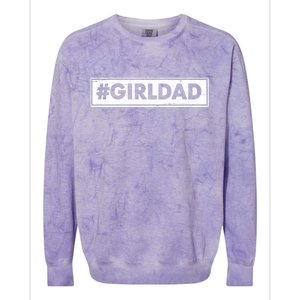 # Girl Dad Distressed Banner Colorblast Crewneck Sweatshirt