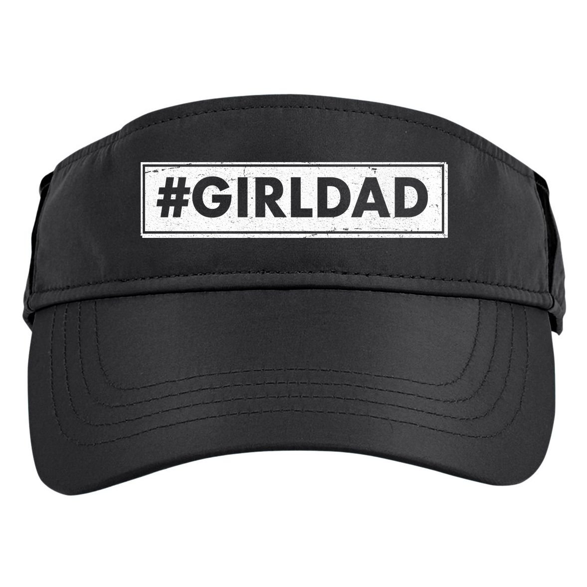 # Girl Dad Distressed Banner Adult Drive Performance Visor
