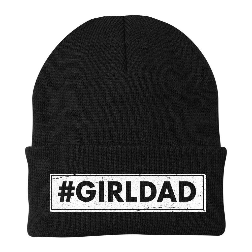 # Girl Dad Distressed Banner Beanie