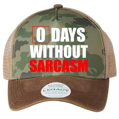 0 Days Without Sarcasm Legacy Tie Dye Trucker Hat