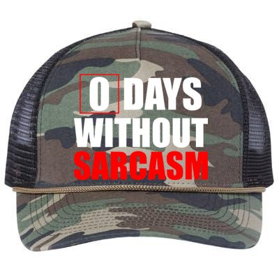 0 Days Without Sarcasm Retro Rope Trucker Hat Cap