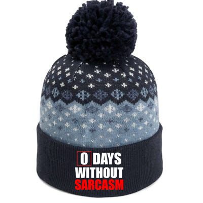 0 Days Without Sarcasm The Baniff Cuffed Pom Beanie