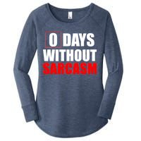 0 Days Without Sarcasm Women's Perfect Tri Tunic Long Sleeve Shirt