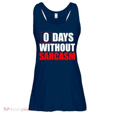 0 Days Without Sarcasm Ladies Essential Flowy Tank