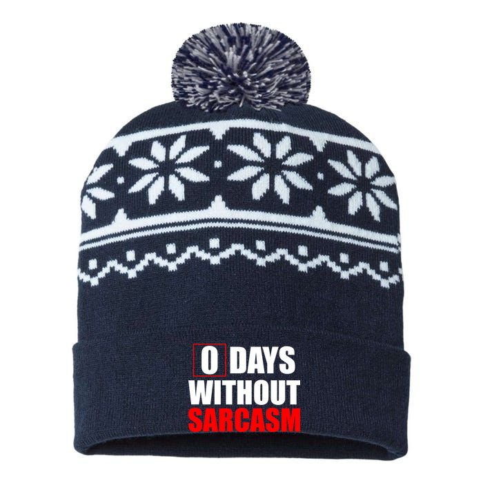 0 Days Without Sarcasm USA-Made Snowflake Beanie