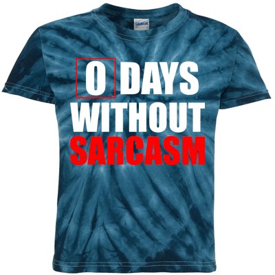 0 Days Without Sarcasm Kids Tie-Dye T-Shirt