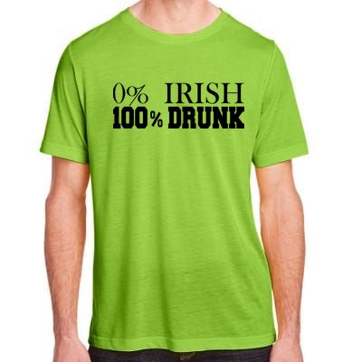 0% Irish 100% Drunk St. Patrick's Day Adult ChromaSoft Performance T-Shirt