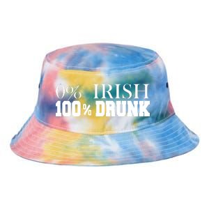 0% Irish 100% Drunk St. Patrick's Day Tie Dye Newport Bucket Hat