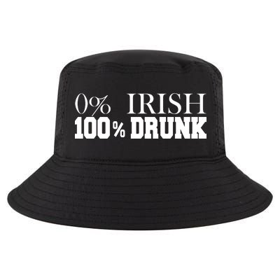 0% Irish 100% Drunk St. Patrick's Day Cool Comfort Performance Bucket Hat