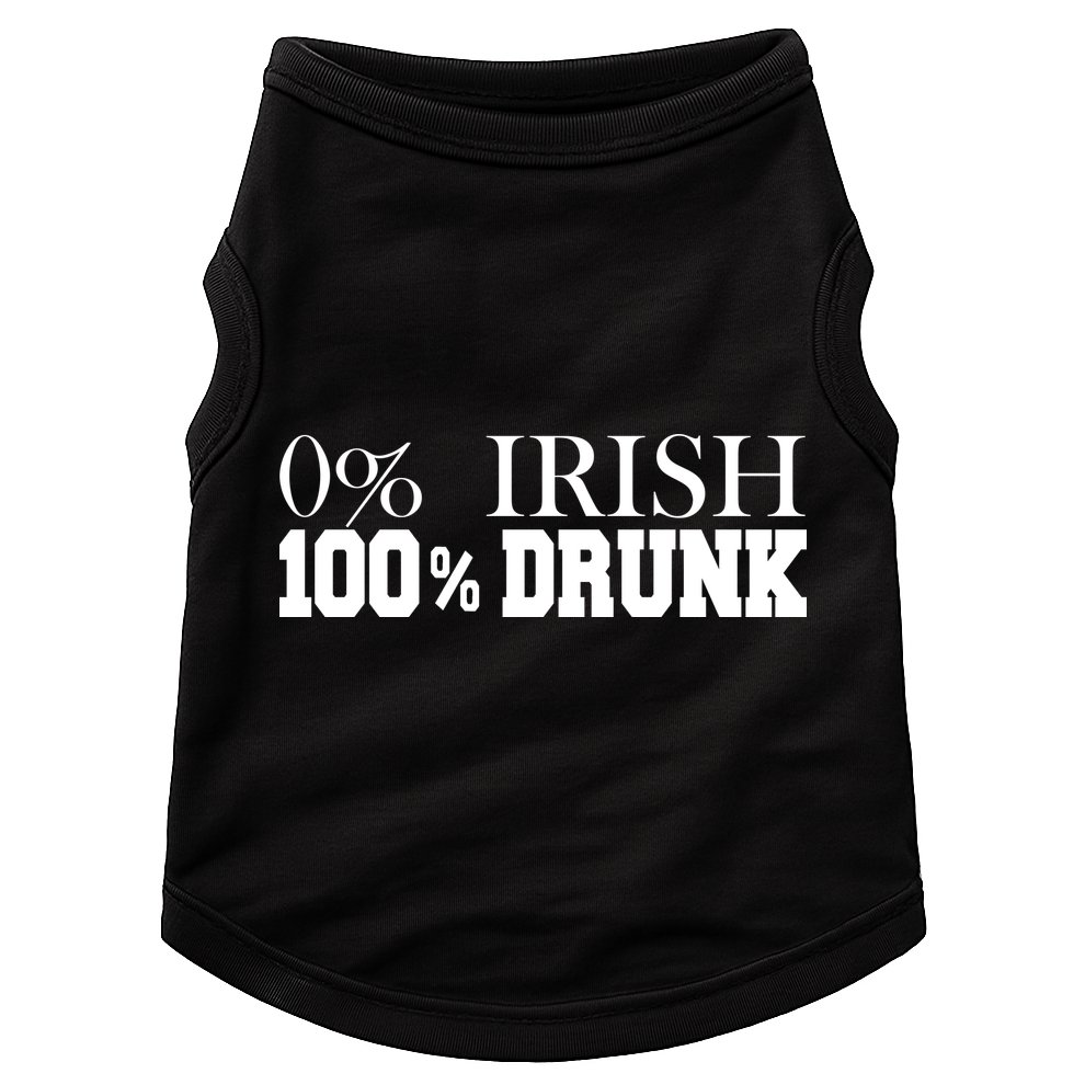 0% Irish 100% Drunk St. Patrick's Day Doggie Tank