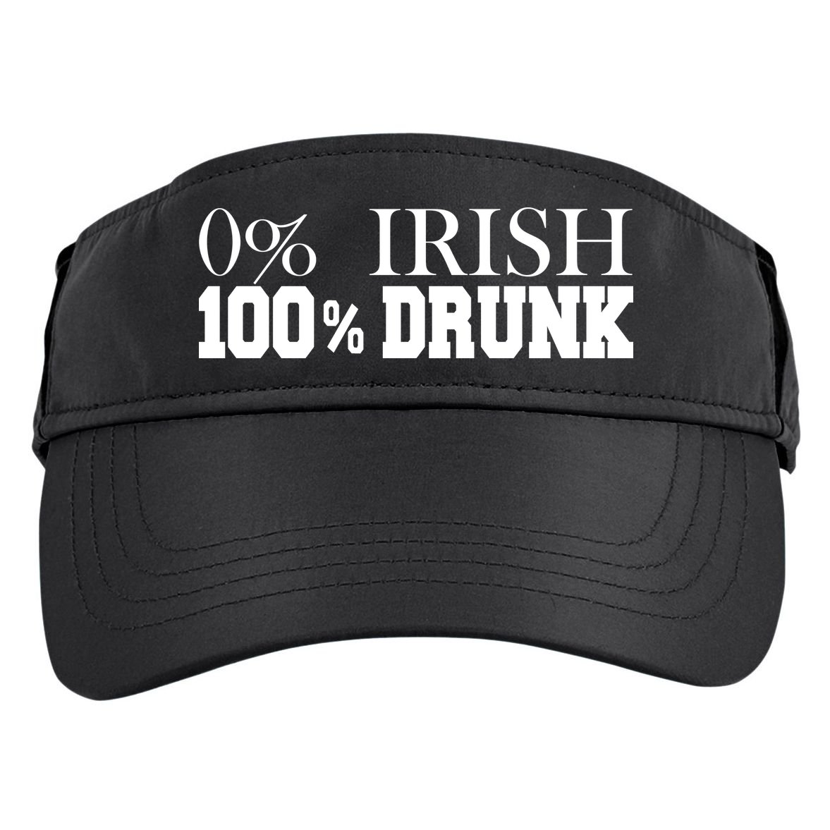 0% Irish 100% Drunk St. Patrick's Day Adult Drive Performance Visor