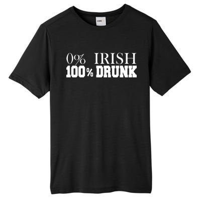 0% Irish 100% Drunk St. Patrick's Day Tall Fusion ChromaSoft Performance T-Shirt