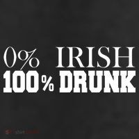 0% Irish 100% Drunk St. Patrick's Day 11oz C Handle Ceramic Mug