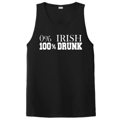 0% Irish 100% Drunk St. Patrick's Day PosiCharge Competitor Tank