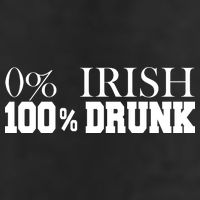 0% Irish 100% Drunk St. Patrick's Day Golf Towel