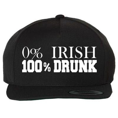 0% Irish 100% Drunk St. Patrick's Day Wool Snapback Cap