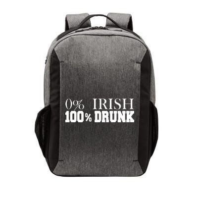 0% Irish 100% Drunk St. Patrick's Day Vector Backpack