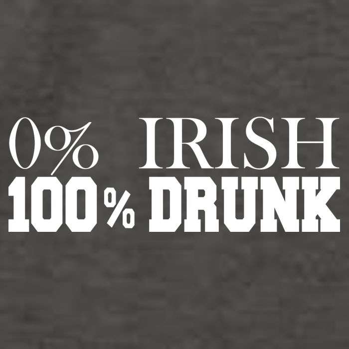 0% Irish 100% Drunk St. Patrick's Day Vector Backpack