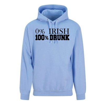 0% Irish 100% Drunk St. Patrick's Day Unisex Surf Hoodie