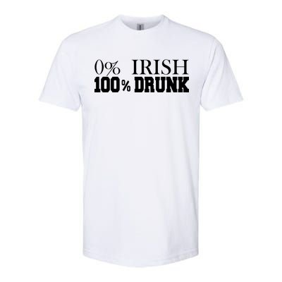 0% Irish 100% Drunk St. Patrick's Day Softstyle CVC T-Shirt