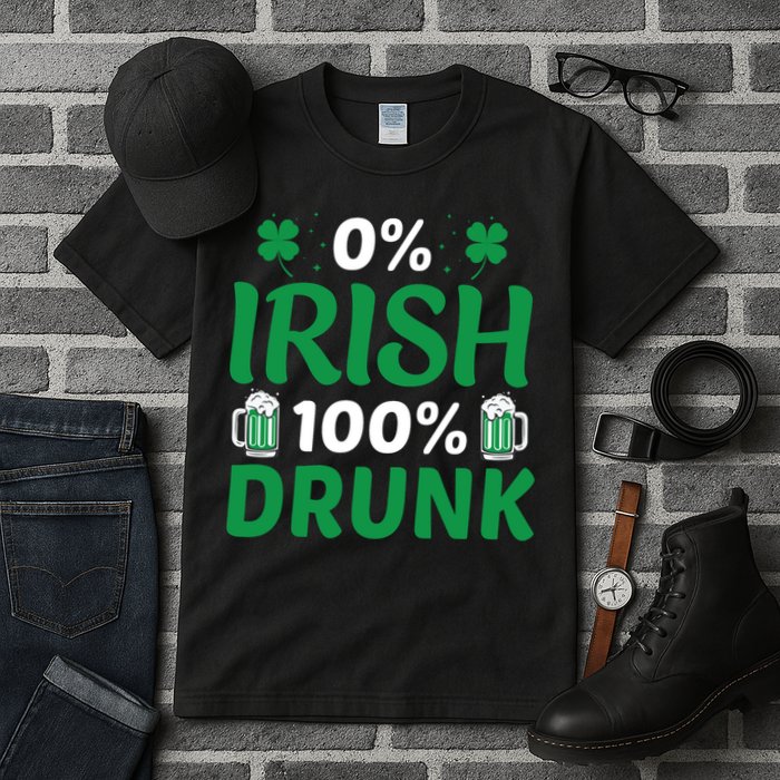 0 Irish 100 Percent Drunk Funny St Pattys Day Tall T-Shirt