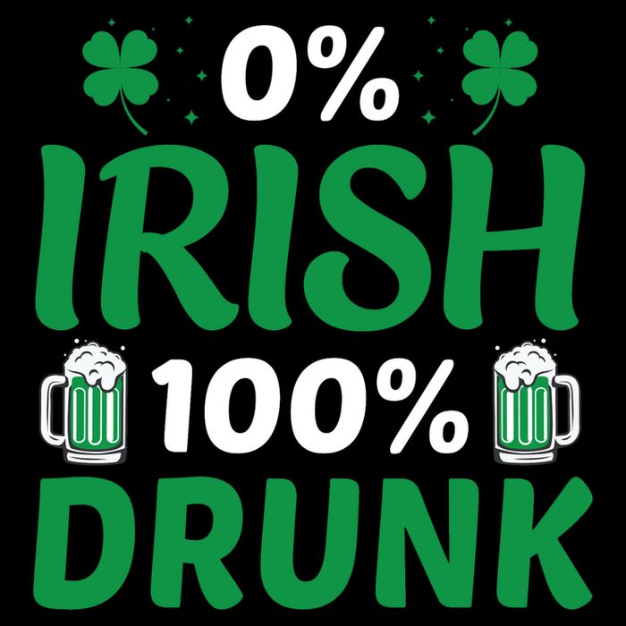 0 Irish 100 Percent Drunk Funny St Pattys Day Tall T-Shirt