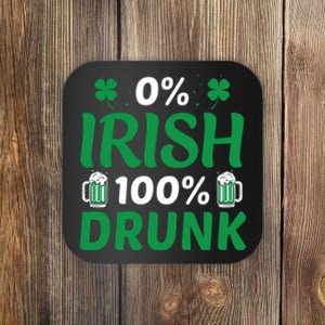 0 Irish 100 Percent Drunk Funny St Pattys Day Coaster