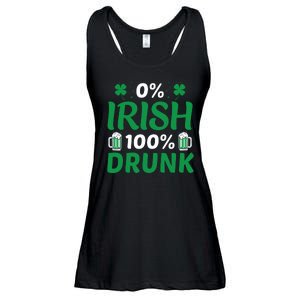 0 Irish 100 Percent Drunk Funny St Pattys Day Ladies Essential Flowy Tank