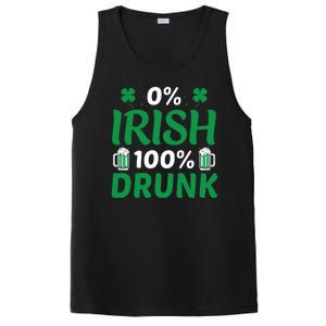 0 Irish 100 Percent Drunk Funny St Pattys Day PosiCharge Competitor Tank