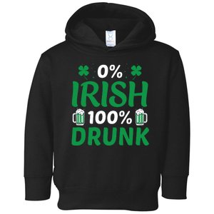 0 Irish 100 Percent Drunk Funny St Pattys Day Toddler Hoodie