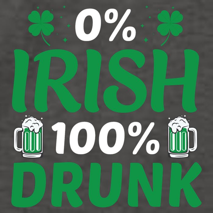0 Irish 100 Percent Drunk Funny St Pattys Day Vector Backpack