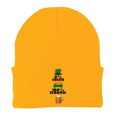 0 Percent Irish 100 Percent Drunk Irish Hipster Knit Cap Winter Beanie