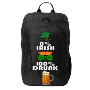 0 Percent Irish 100 Percent Drunk Irish Hipster City Backpack