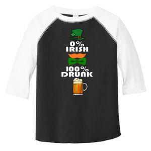 0 Percent Irish 100 Percent Drunk Irish Hipster Toddler Fine Jersey T-Shirt