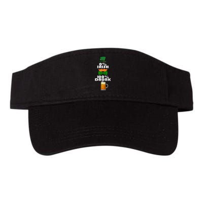 0 Percent Irish 100 Percent Drunk Irish Hipster Valucap Bio-Washed Visor