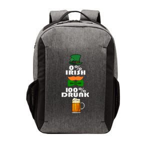 0 Percent Irish 100 Percent Drunk Irish Hipster Vector Backpack