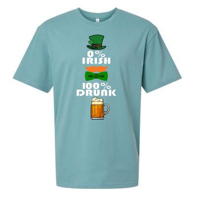 0 Percent Irish 100 Percent Drunk Irish Hipster Sueded Cloud Jersey T-Shirt