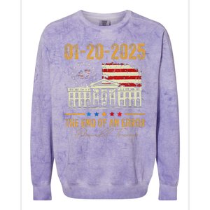 01 20 2025 The End Of An Error President Inauguration 47th Colorblast Crewneck Sweatshirt