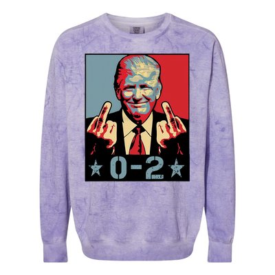 0 2 Funny Trump 2024 Colorblast Crewneck Sweatshirt