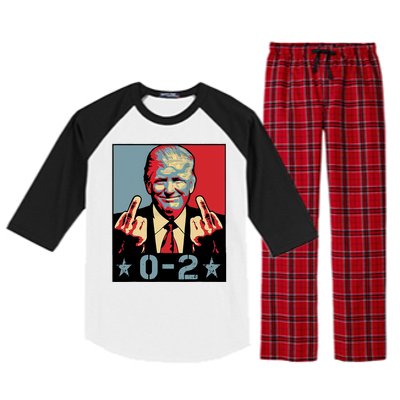 0 2 Funny Trump 2024 Raglan Sleeve Pajama Set