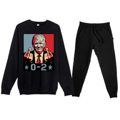 0 2 Funny Trump 2024 Premium Crewneck Sweatsuit Set